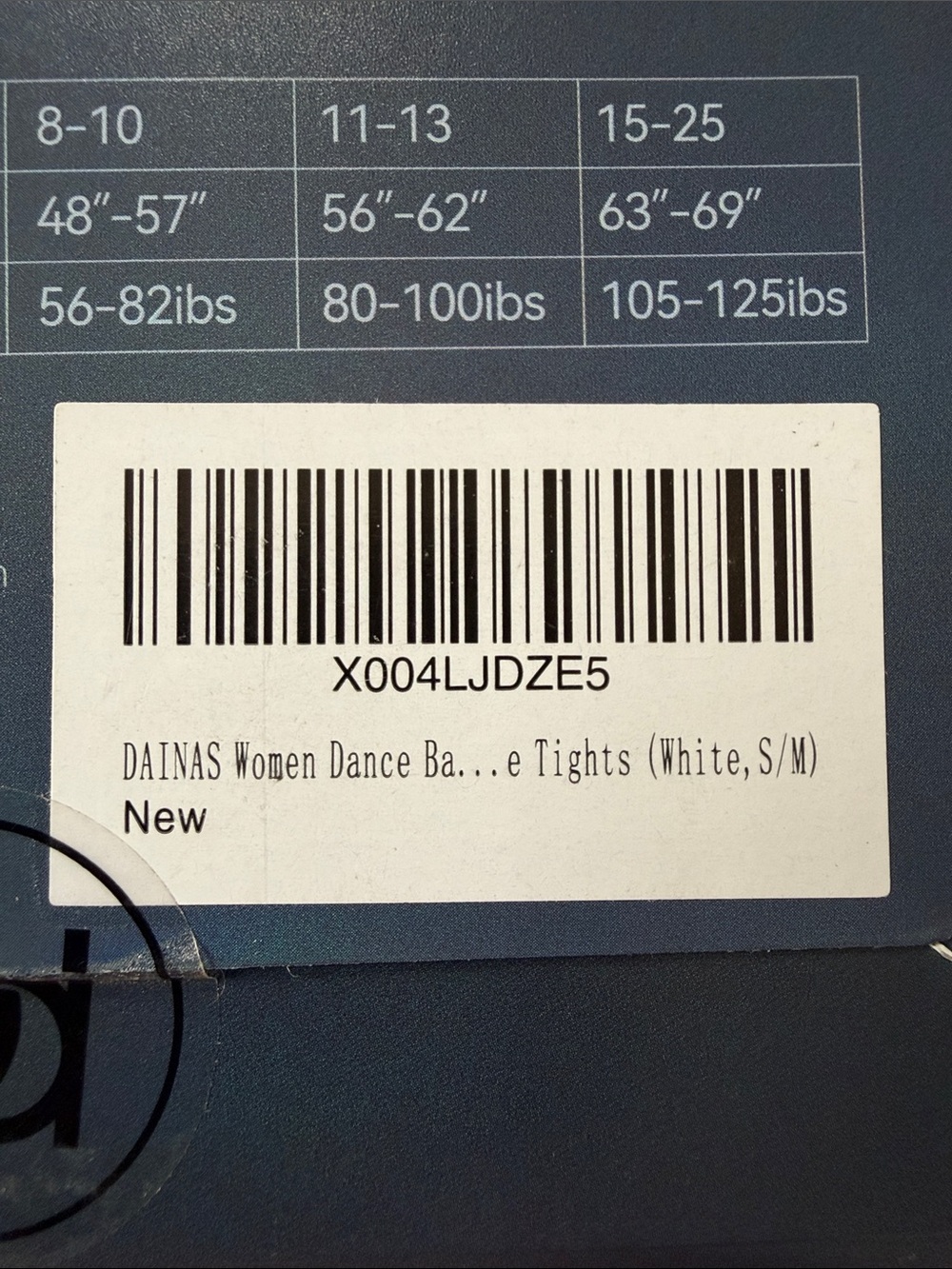White Dance Tights with Anti-Slip Sole - Picture 4 of 6